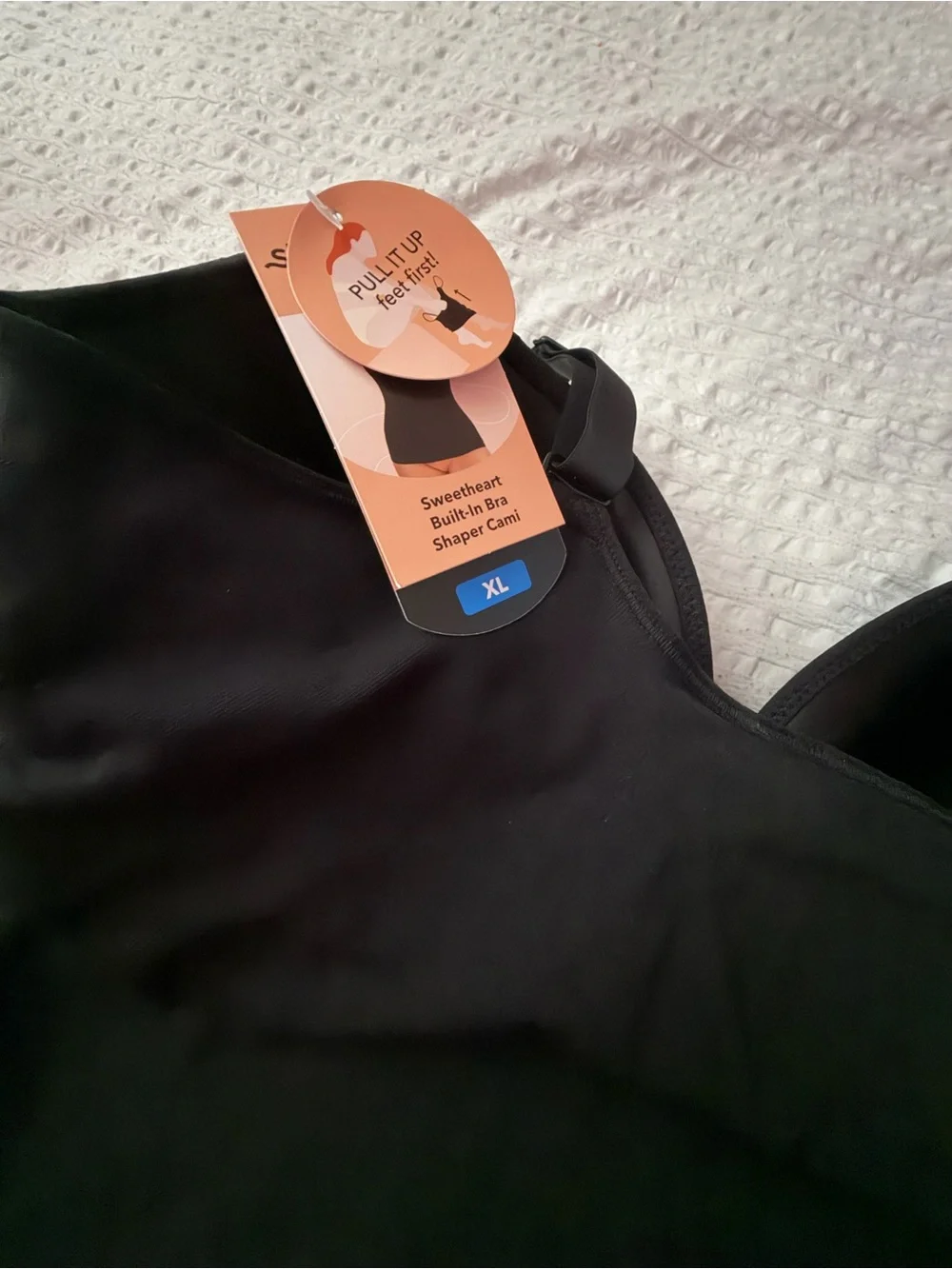 Black Seamless Comfort Cami with built in bra. Brand new with tags, size XL - Picture 9 of 14